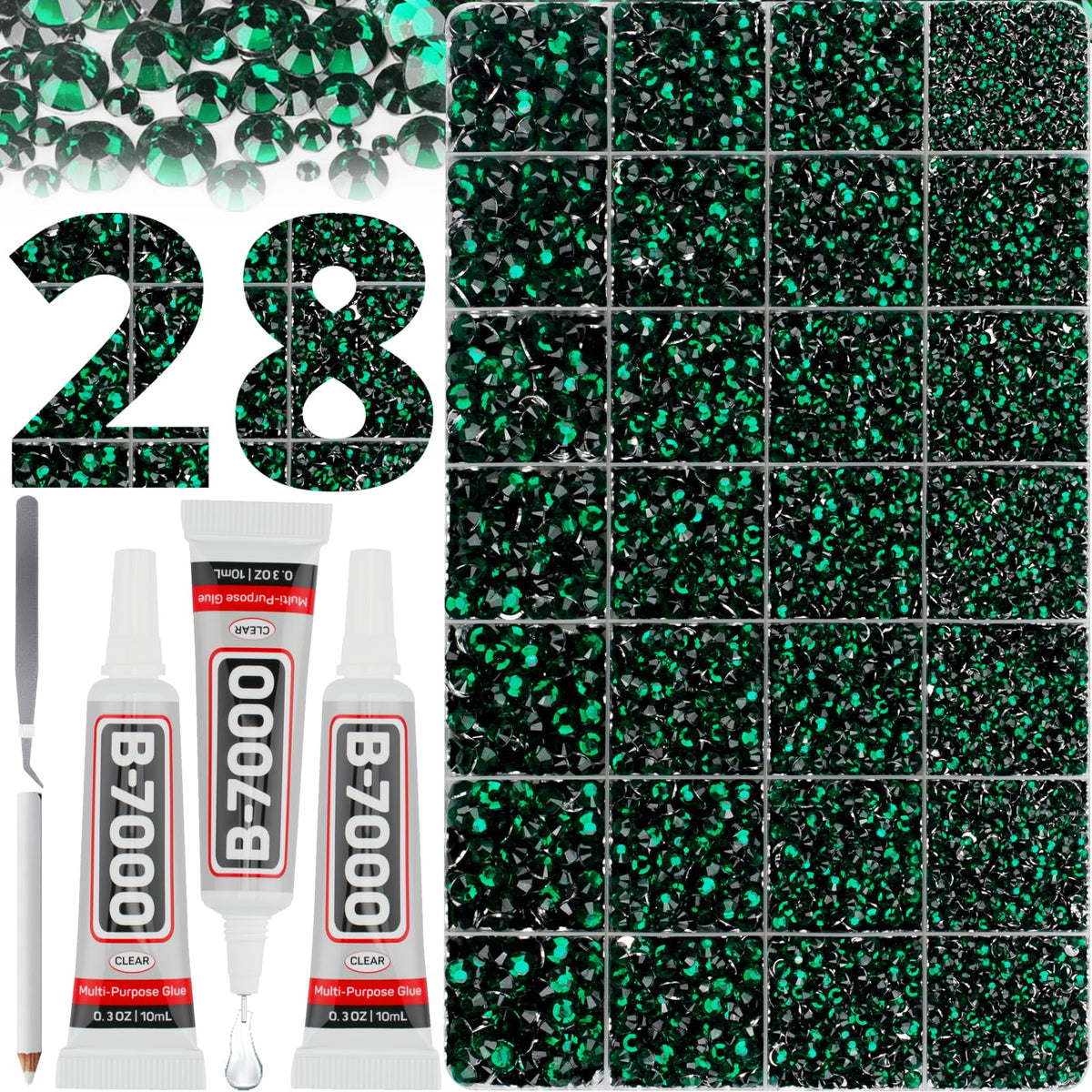 Worthofbest 36000PCS Rhinestone Crafting Kit with storage case
