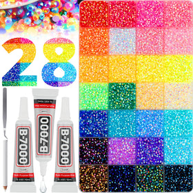 Worthofbest 40000Pcs Rhinestones Bedazzling Kit with assorted colours