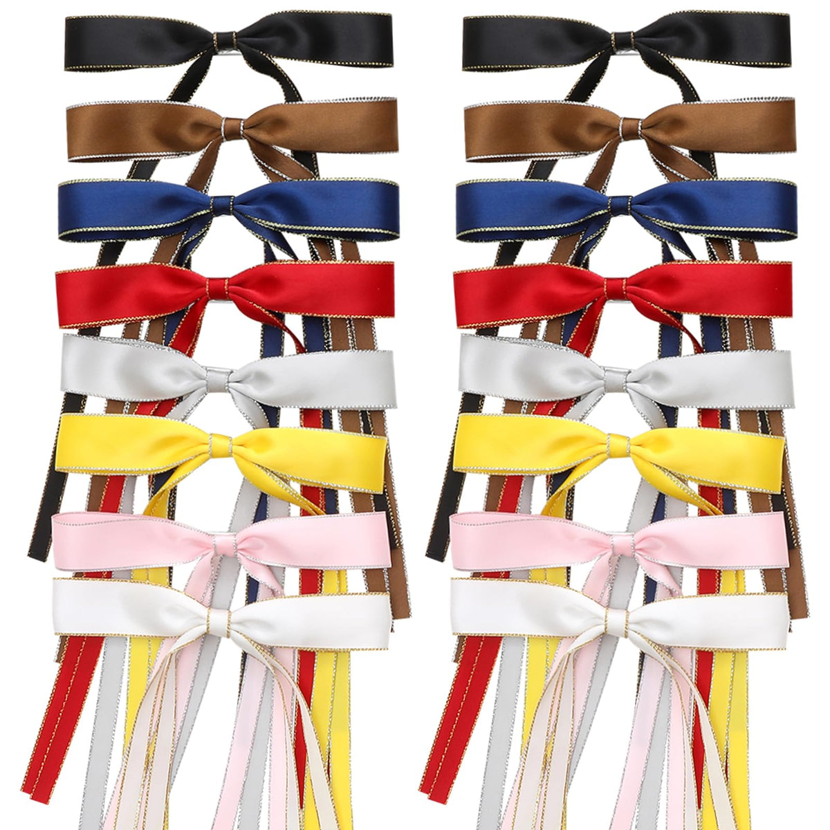 WORTL 16 PCS Hair Bows assorted colours front view