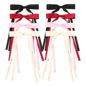 WORTL hair bows being used in a ponytail