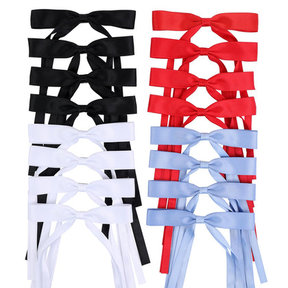 WORTL Hair Bows Clips 16PCS in assorted colours front view