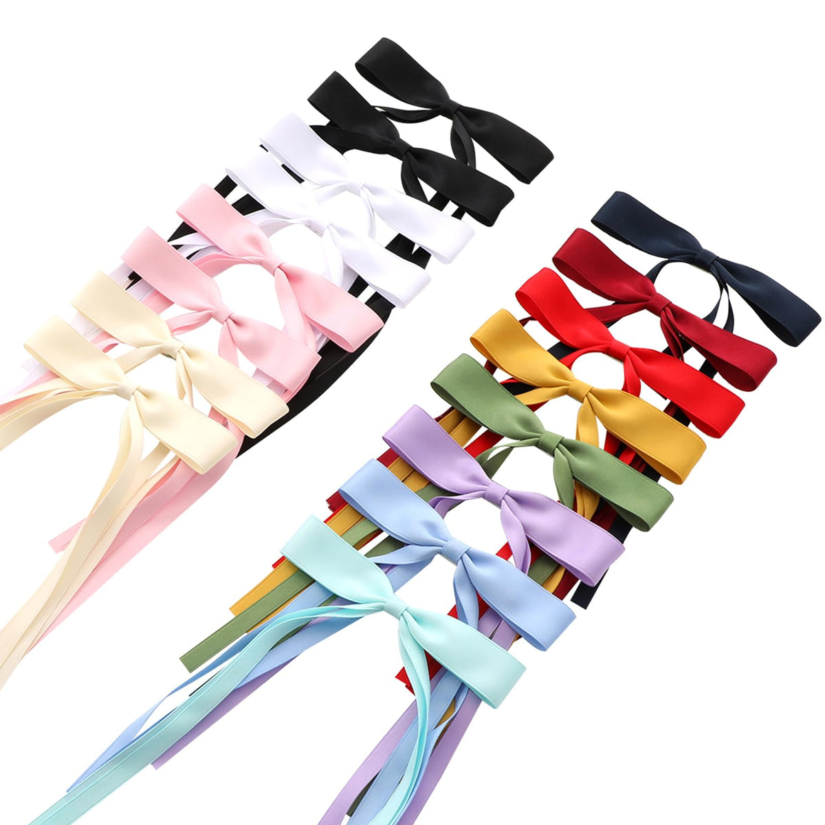 WORTL hair bows in various colours on display