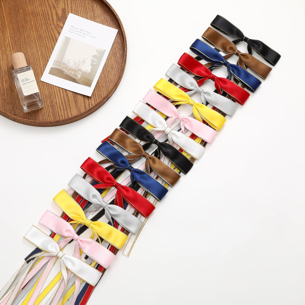 WORTL Hair Bows showing long tails and vibrant colours