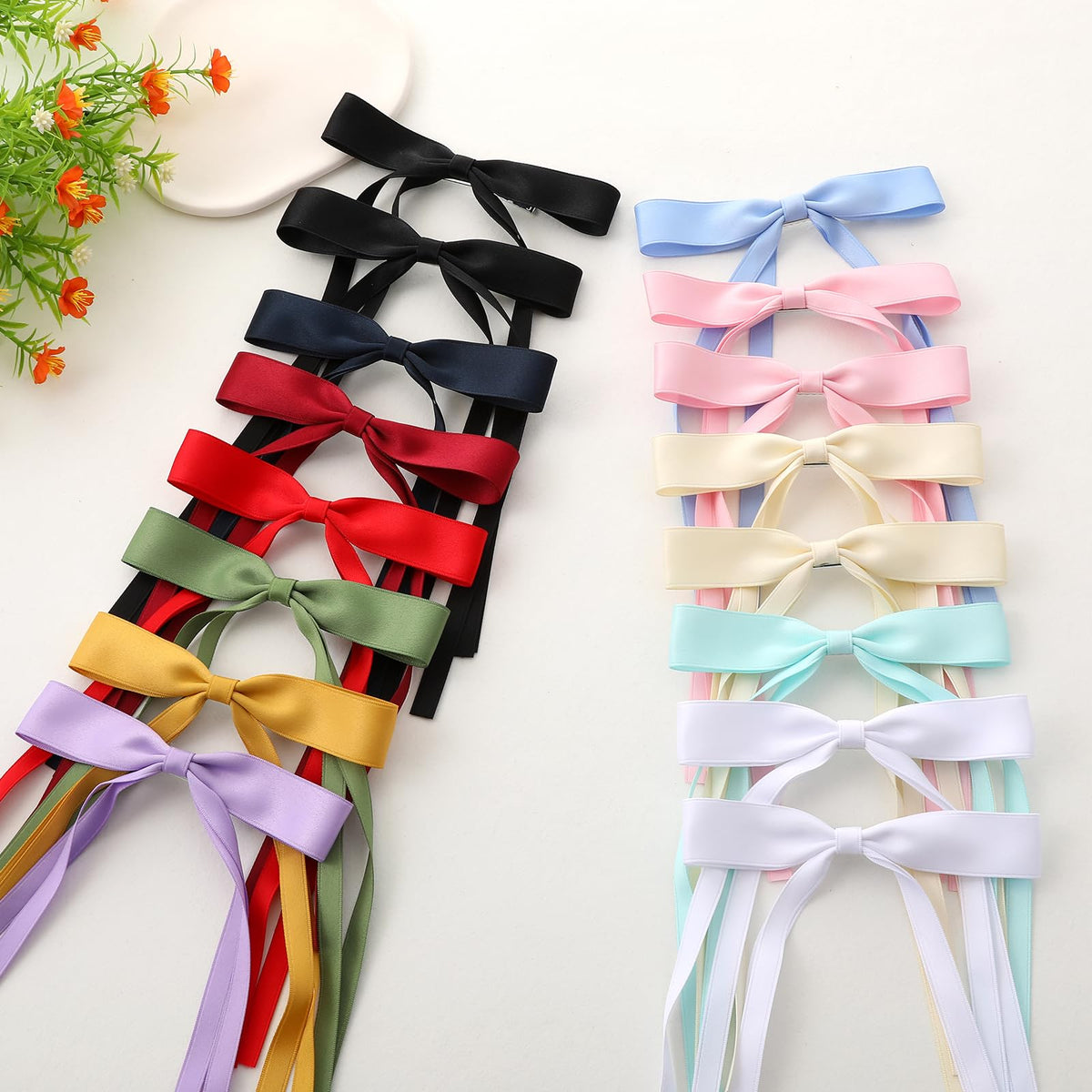 WORTL hair bows styled in a ponytail