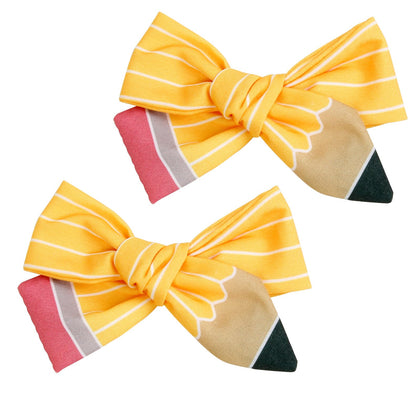 WOVOWOVO Pencil Hair Clips front view in yellow