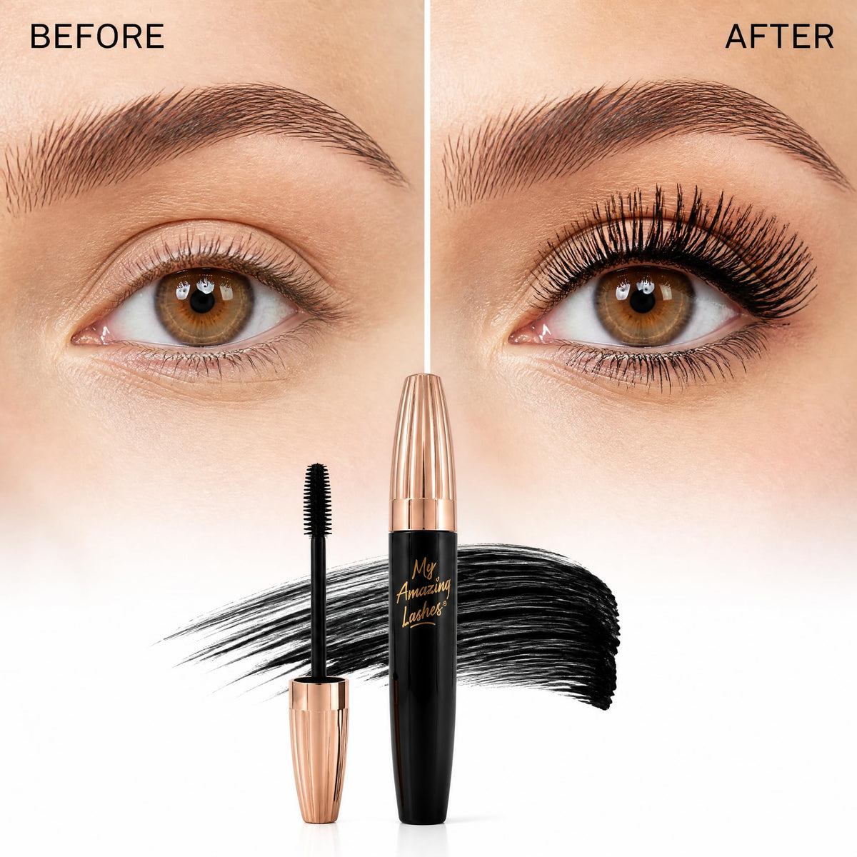 WOWCOMBO My Amazing Lashes Mascara black wand close-up