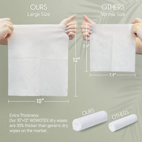 WOWOTEX biodegradable face towel close-up