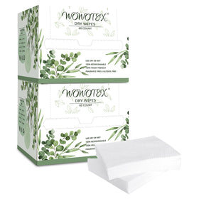 WOWOTEX Disposable Face Towels biodegradable 10x12 inches front view