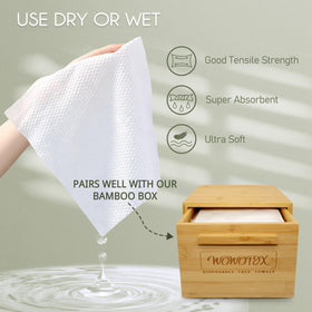 WOWOTEX face towels in use for makeup removal