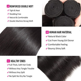 WOWQUEEN 4x4 lace closure with baby hair detail