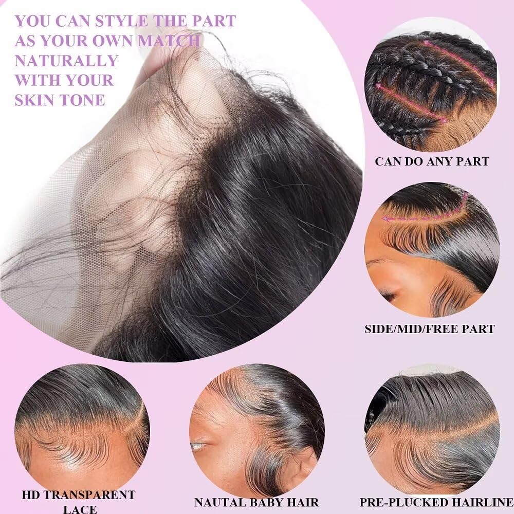 Wowqueen Beauty 10A Straight Bundles with Frontal back view