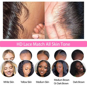 Wowqueen Beauty 10A Straight Bundles with Frontal styled on model