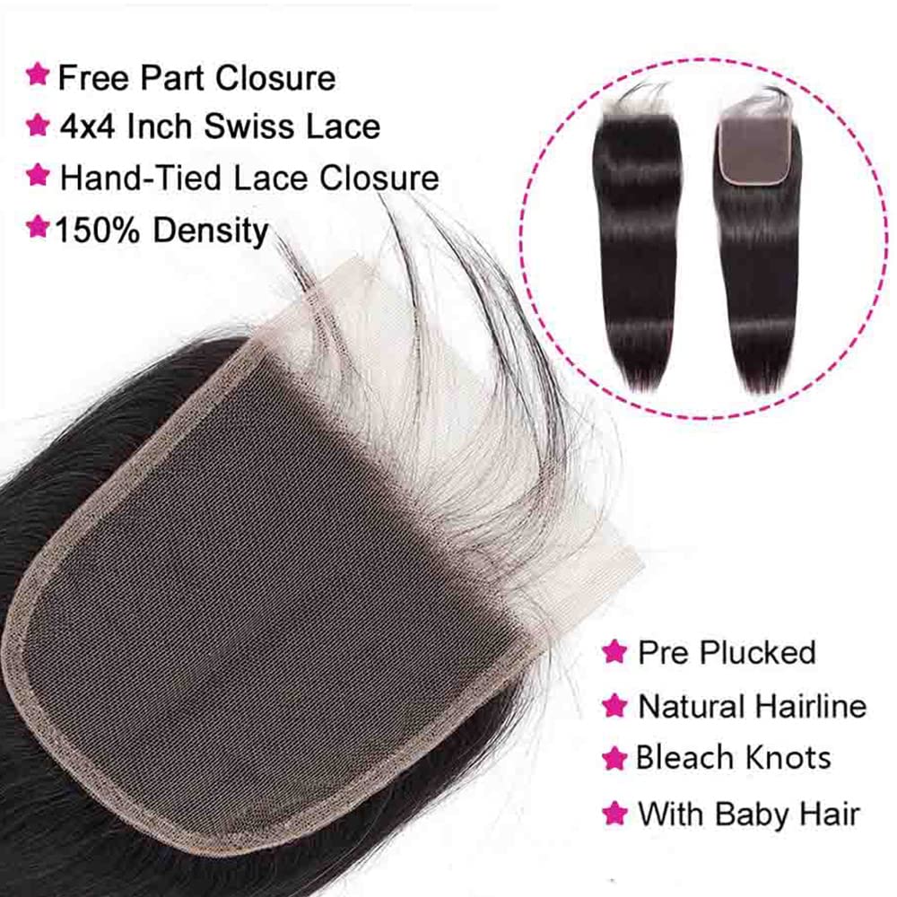 WOWQUEEN Straight Hair Bundles packaged for sale