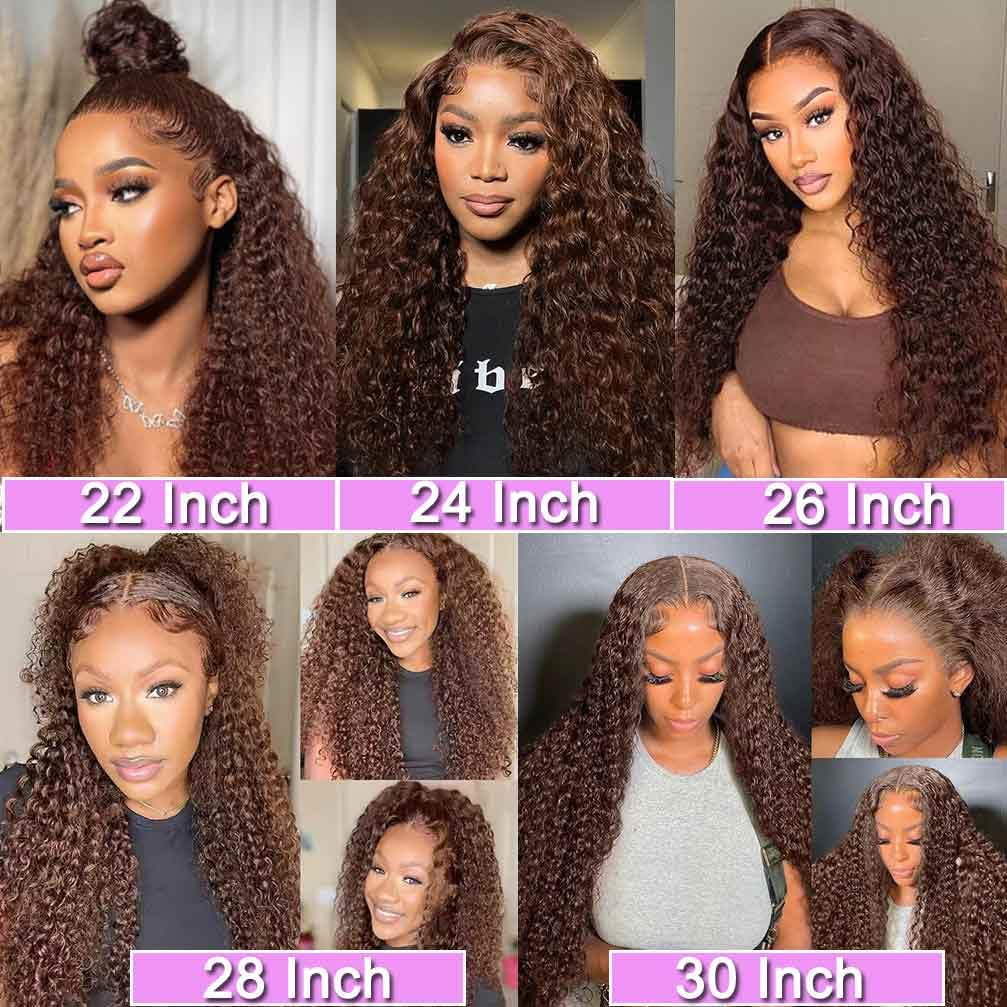 WPPIKK Chocolate Brown Lace Front Wig 24 Inch packaging