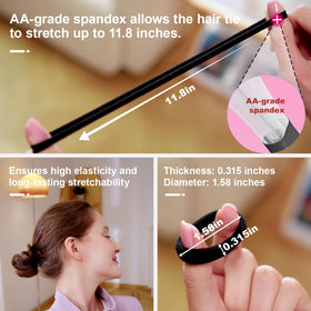 Wraphit hair ties showing strong hold for thick hair