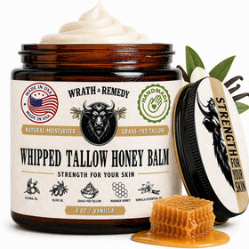 Wrath & Remedy Organic Beef Tallow Whipped Honey Balm 4 OZ front view