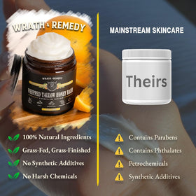 Wrath & Remedy Organic Beef Tallow Whipped Honey Balm in hand