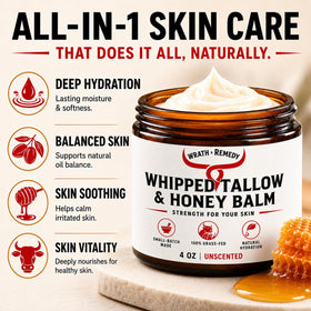 Wrath & Remedy Whipped Honey Balm with natural ingredients