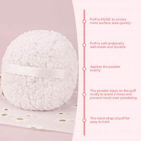 WSYUB powder puff demonstrating body powder application