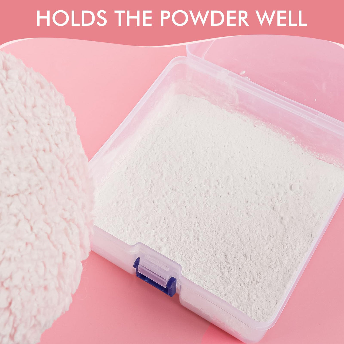 WSYUB powder puff displayed on a vanity table