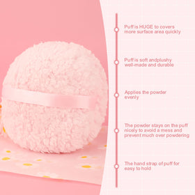 WSYUB powder puff in use applying body powder