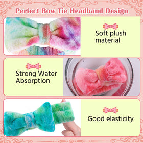 WSYUB Skincare Headband purple tie dye design close-up