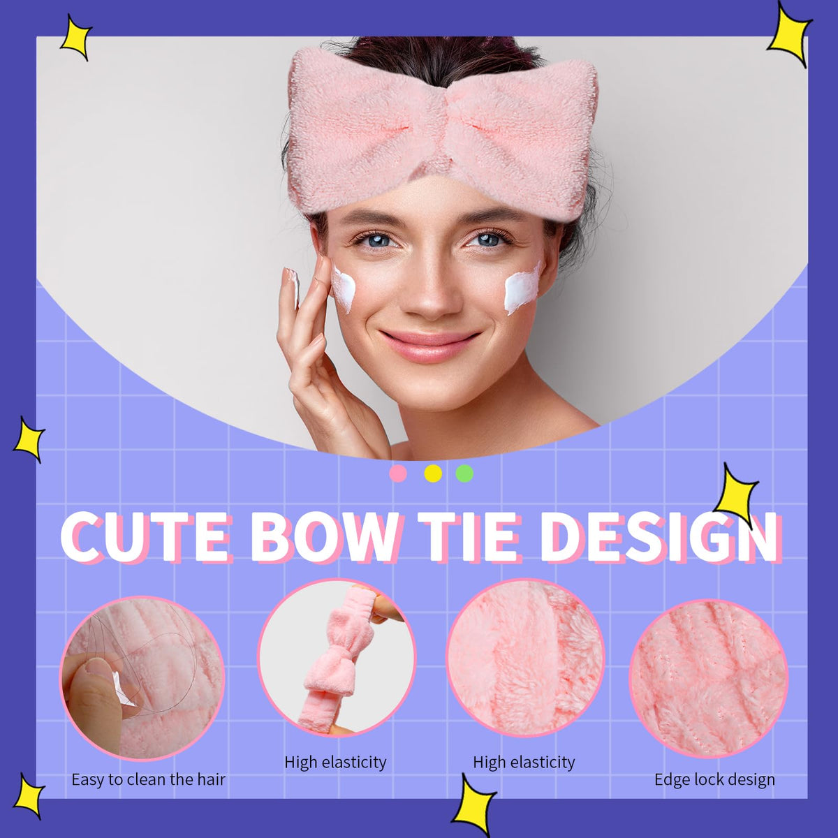 WSYUB Spa Headband in use while washing face