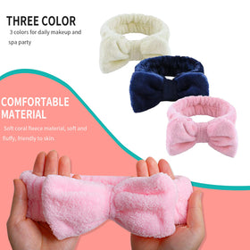 WSYUB Spa Headband with removable bow tie detail