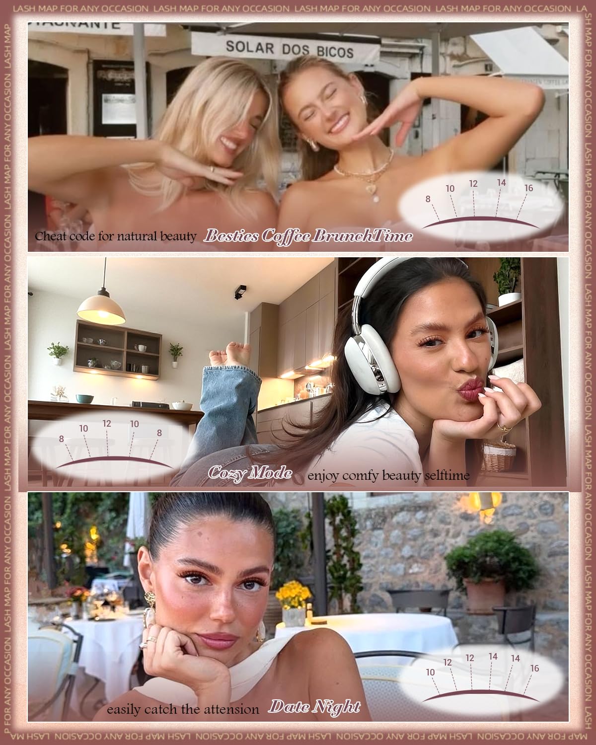 wtvane Brown Lash Clusters lifestyle scene