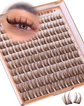 wtvane Brown Lash Clusters packaging front view