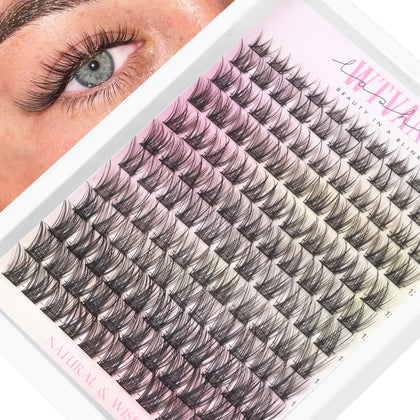 wtvane Natural Eyelash Clusters front view with packaging