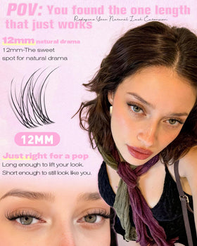 wtvane Natural Lash Clusters displayed in packaging