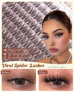 wtvane Wispy Lash Clusters displayed on a makeup counter