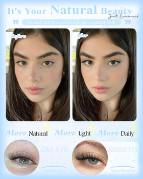 wtvane Wispy Lash Clusters displayed with lash adhesive