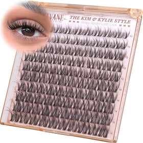 wtvane Wispy Lash Clusters front view with clear band