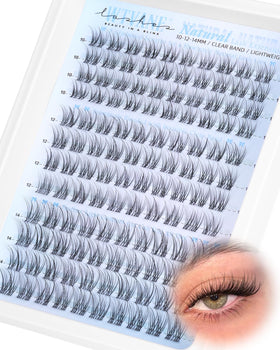 wtvane Wispy Lash Clusters natural eyelash extensions front view