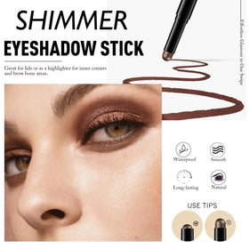 Wugbc Cream Eyeshadow Stick Cocoa Shimmer swatch on skin
