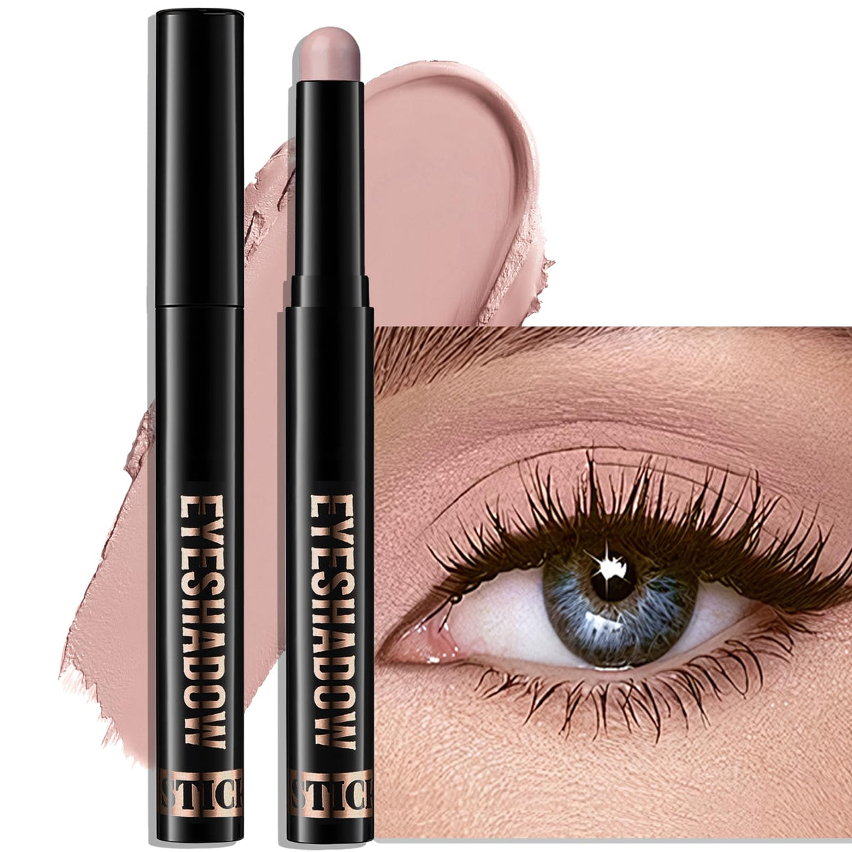 Wugbc Cream Eyeshadow Stick Grey Dusty Pink front view