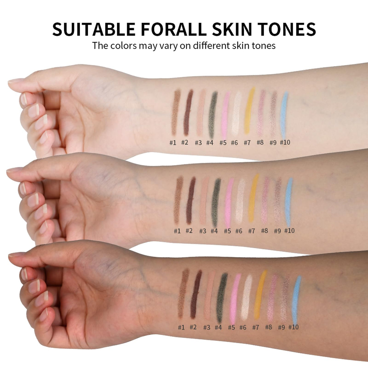 Wugbc Eyeshadow Stick Champagne applied on eyelid