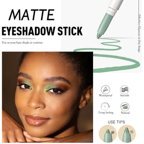 Wugbc Green Eyeshadow Stick swatch on skin