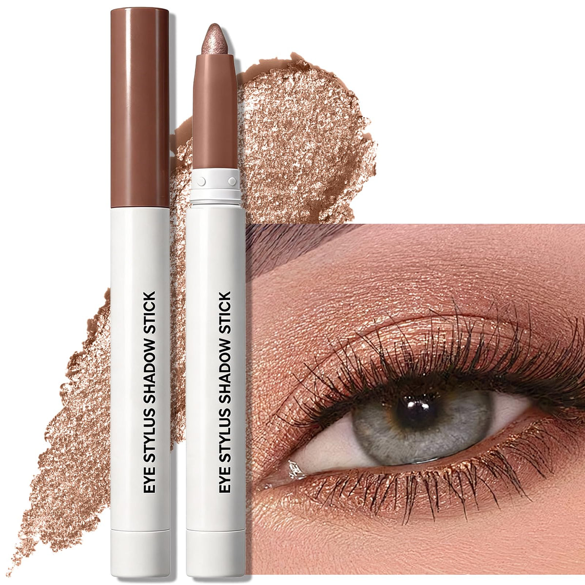 Wugbc Neutral Taupe Shimmer Eyeshadow Stick front view