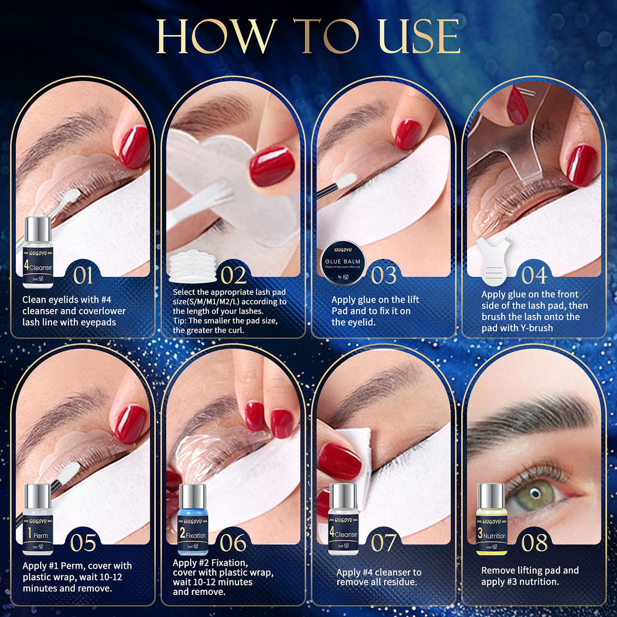 WUGOYU Lash Lift & Brow Lamination Kit packaging front view