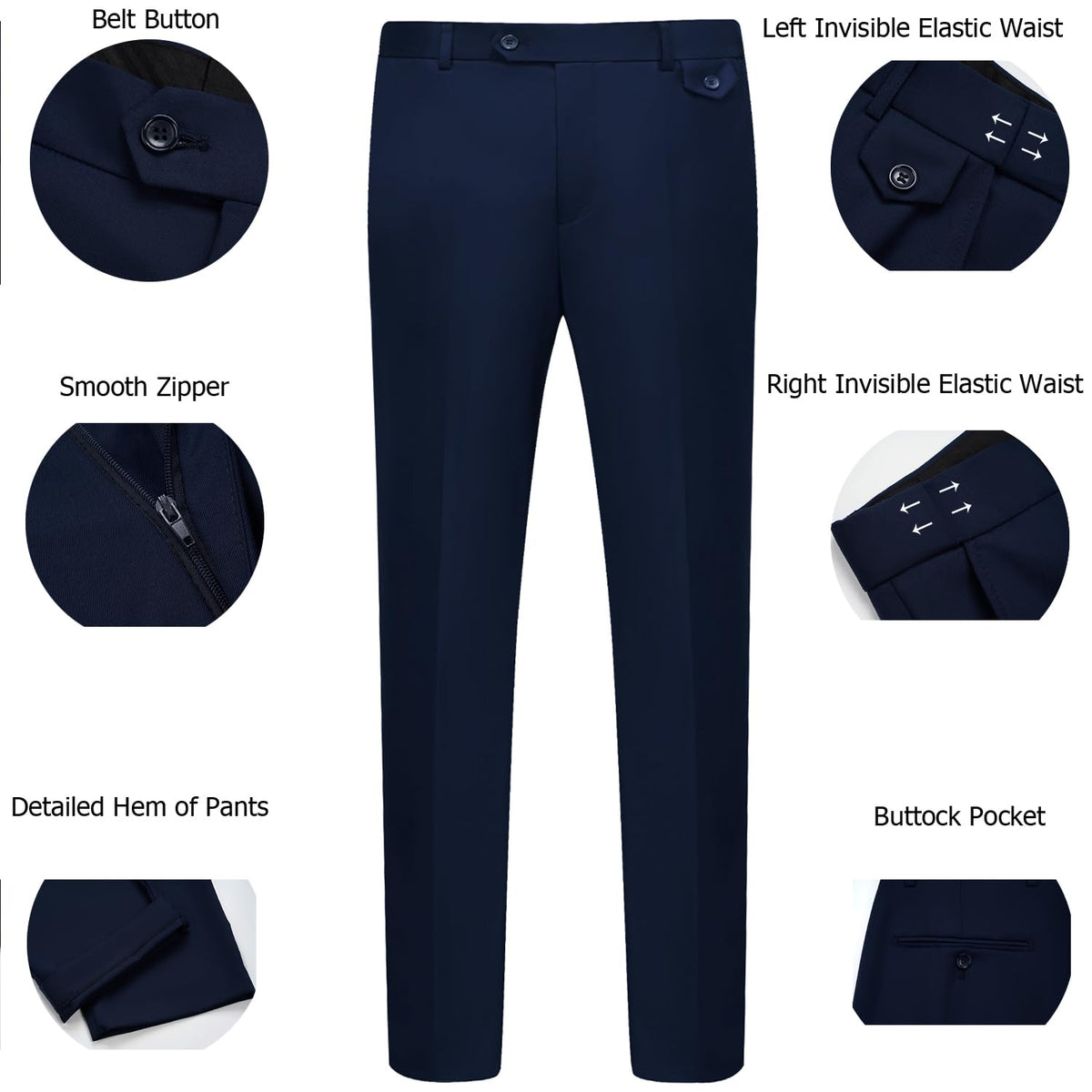 WULFUL Men's 3 Piece Suit Set navy packaging