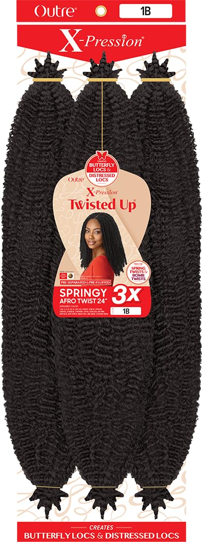 x-pression Twisted Up 24" Springy Afro Twist front view