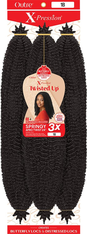 x-pression Twisted Up 24" Springy Afro Twist front view