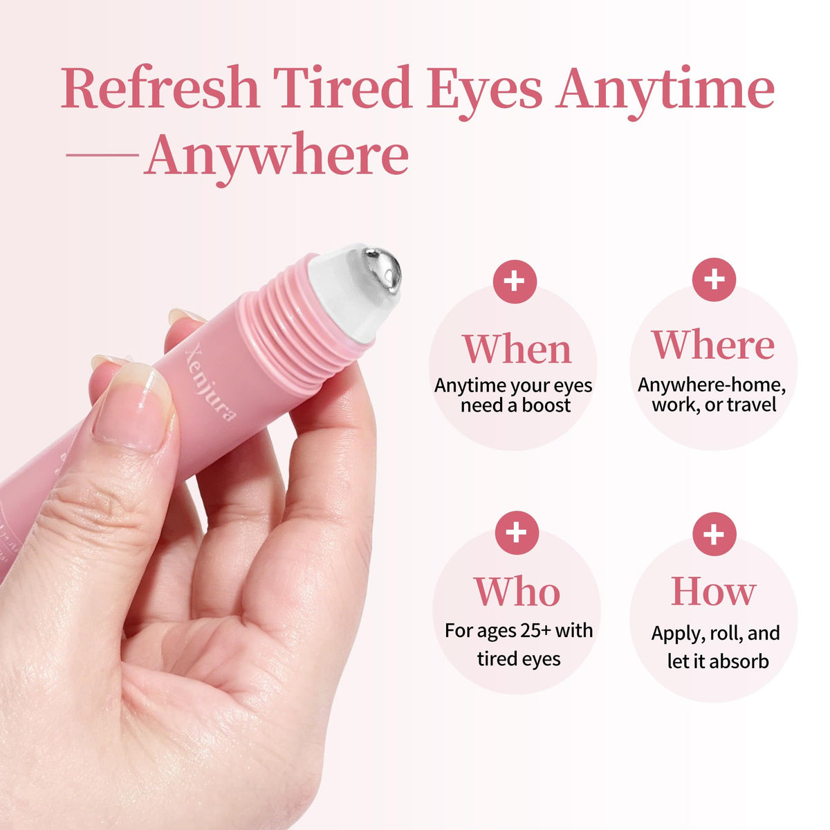 Xenjura Under Eye Roller Serum with ingredients list
