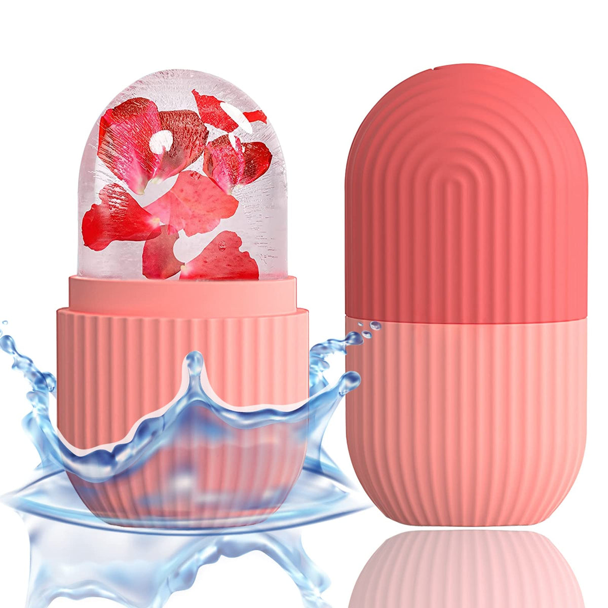 XHJRI Ice Cube Roller Massager front view in pink