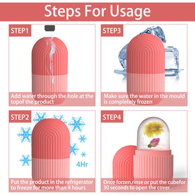 XHJRI Ice Cube Roller Massager lifestyle scene on vanity