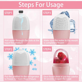 XHJRI Ice Face Roller Massager being used on face