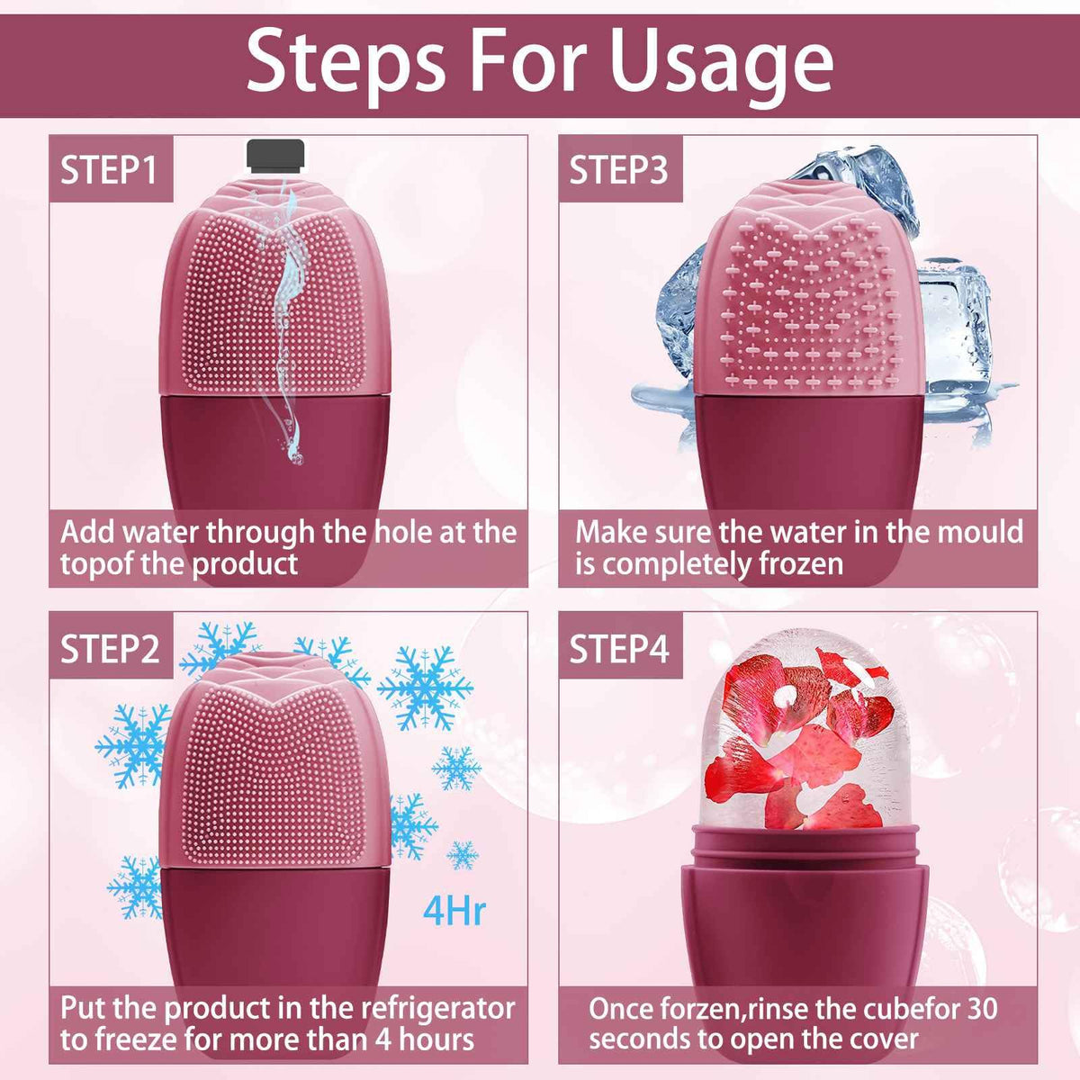 XHJRI Ice Face Roller Massager in a beauty setting